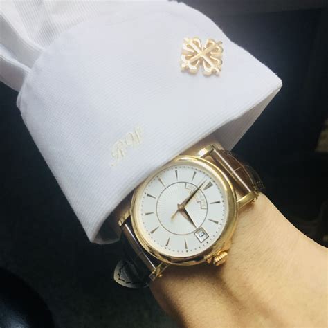 patek philippe gold calatrava cuff links for sale|Patek Philippe rings.